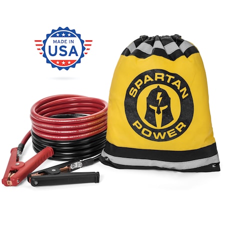 2 AWG Heavy Duty Jumper Cables (10 Feet)